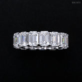 GL Classic Emerald Cut jewelry Eternity Moissanite Diamond Band Ring